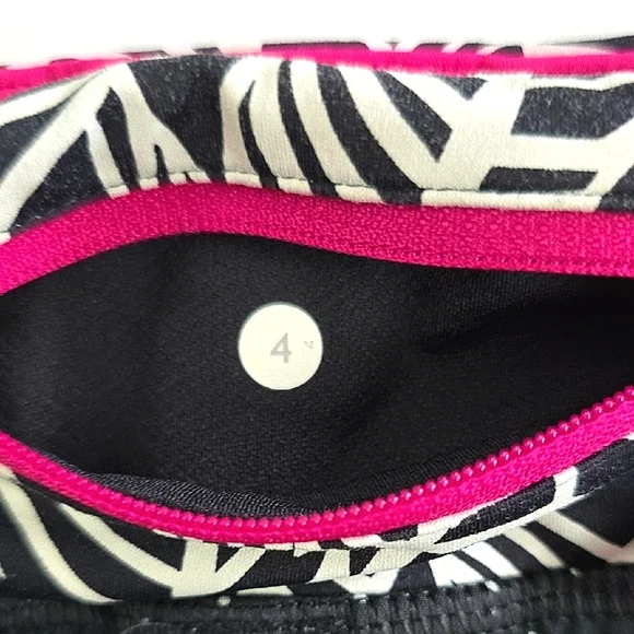 Lululemon Pace Setter Skort Skirt Sweet Polk Spot Black Pretty Palm Pleated Sz 4 - Picture 8 of 14